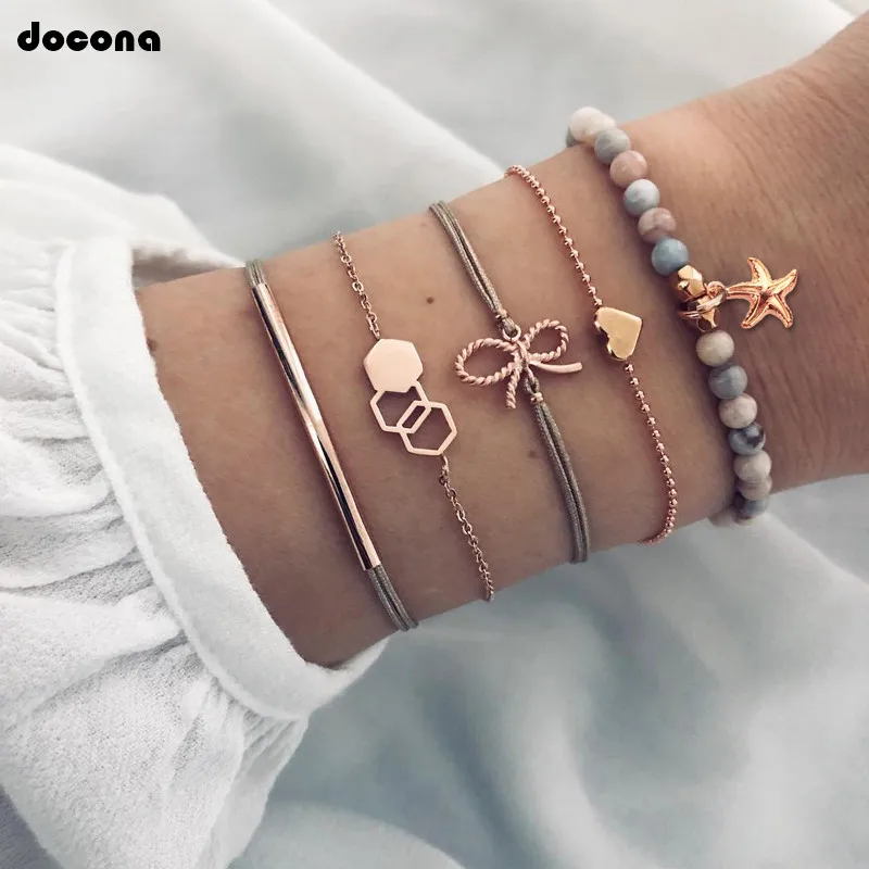 docona Trendy Gold Star Bowknot Heart Multilayer Bracelet Set for Women Colorful Beads Geometric Layered Bracelet Bangle 7124
docona Trendy Gold Star Bowknot Heart Multilayer Bracelet Set for Women Colorful Beads Geometric Layered Bracelet Bangle 7124