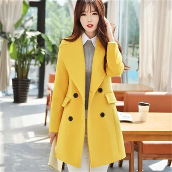 The new autumn and winter women long section Slim stylish long-sleeved Imitation wool coat Solid color Imitation woolen coat TB7
The new autumn and winter women long section Slim stylish long-sleeved Imitation wool coat Solid color Imitation woolen coat TB7