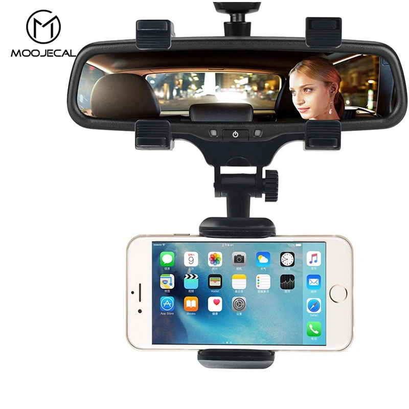 MOOJECAL Car Phone Holder Car Rearview Mirror Mount Phone Holder 360 Degrees For iPhone Samsung GPS Smartphone Stand Universal
MOOJECAL Car Phone Holder Car Rearview Mirror Mount Phone Holder 360 Degrees For iPhone Samsung GPS Smartphone Stand Universal