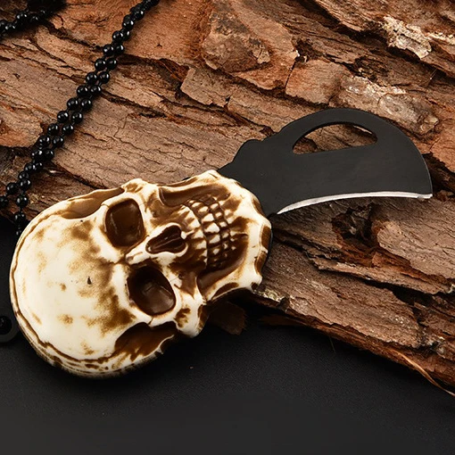 NEW Vintage Skull Design Pocket Mini Knife Outdoor Camping Survival Tactical Knife Necklace Keychain EDC Tool Drop Shipping
NEW Vintage Skull Design Pocket Mini Knife Outdoor Camping Survival Tactical Knife Necklace Keychain EDC Tool Drop Shipping