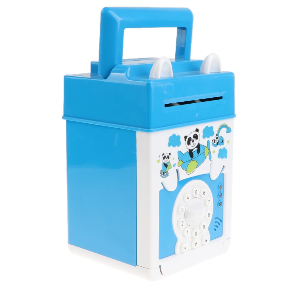 Electronic Password Piggy Bank for Kids Girls Boys Mini ATM Coin Cash Money Saving Box Pretend & Banking Toy Kid Gifts - Bear