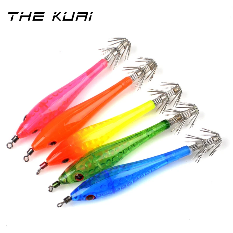 THEKUAI 5pcs Fishing Lure 9cm 5.5g Squid Hook With Laser Card Jigging Octopus Cuttlefish Shrimp Baits 3D Eyes Luminous Lures
THEKUAI 5pcs Fishing Lure 9cm 5.5g Squid Hook With Laser Card Jigging Octopus Cuttlefish Shrimp Baits 3D Eyes Luminous Lures