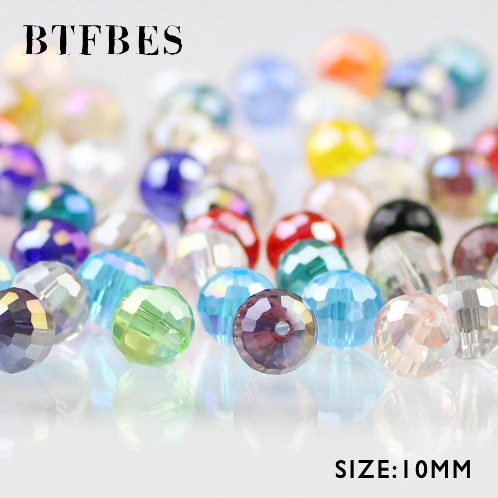 BTFBES 96 Faceted Football Austrian crystal beads 30pcs 10mm Round Loose Beads Jewelry Bracelet Necklace Making DIY Accessories
BTFBES 96 Faceted Football Austrian crystal beads 30pcs 10mm Round Loose Beads Jewelry Bracelet Necklace Making DIY Accessories