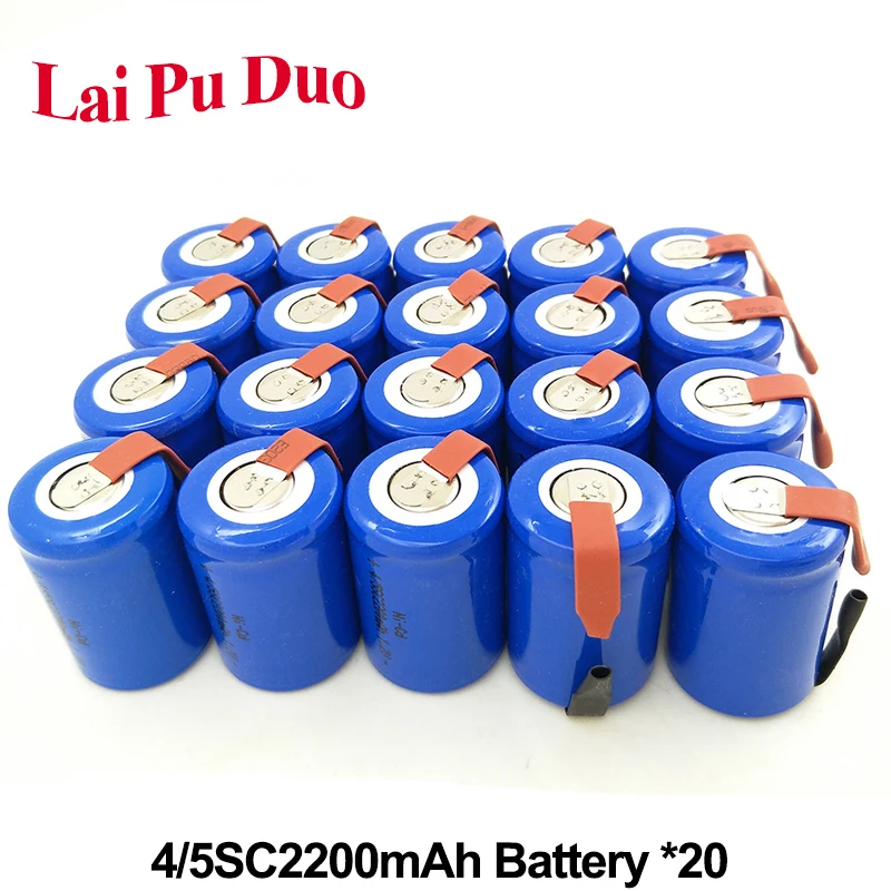 Sub 4/5 SC Rechargeable Battery 1.2V 2200mAh NI-CD Batteries With Tab For Toy Car Battery 20 Pieces Included
Sub 4/5 SC Rechargeable Battery 1.2V 2200mAh NI-CD Batteries With Tab For Toy Car Battery 20 Pieces Included