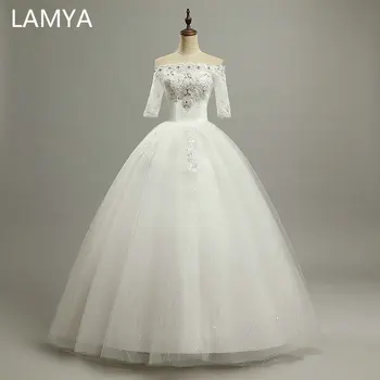 LAMYA Princess Half Sleeve Wedding Dress 2019 Vintage Boat Neck Cheap Plus Size Bride Gown Dresses Fashion robe de mariage
LAMYA Princess Half Sleeve Wedding Dress 2019 Vintage Boat Neck Cheap Plus Size Bride Gown Dresses Fashion robe de mariage