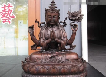 USPS to USA S2942 18"Nepal Pure Bronze Four hands Arms Padmapani Kwan-Yin Guan Yin Buddha Statue
USPS to USA S2942 18"Nepal Pure Bronze Four hands Arms Padmapani Kwan-Yin Guan Yin Buddha Statue