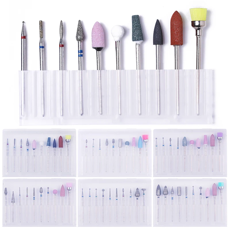 10pcs/box Nail Drill Bits Brushes Reinstone Cuticle Cutter Electric Manicure Drill Machine Tool Accessories
10pcs/box Nail Drill Bits Brushes Reinstone Cuticle Cutter Electric Manicure Drill Machine Tool Accessories