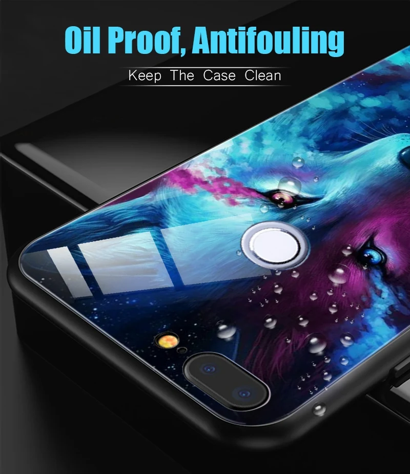 Hisomone Animal Tempered Glass Case For Huawei P20 Lite Pro Mate 10 Lite P Smart Enjoy 7S Pattern Case On Honor 9 Lite 9 10