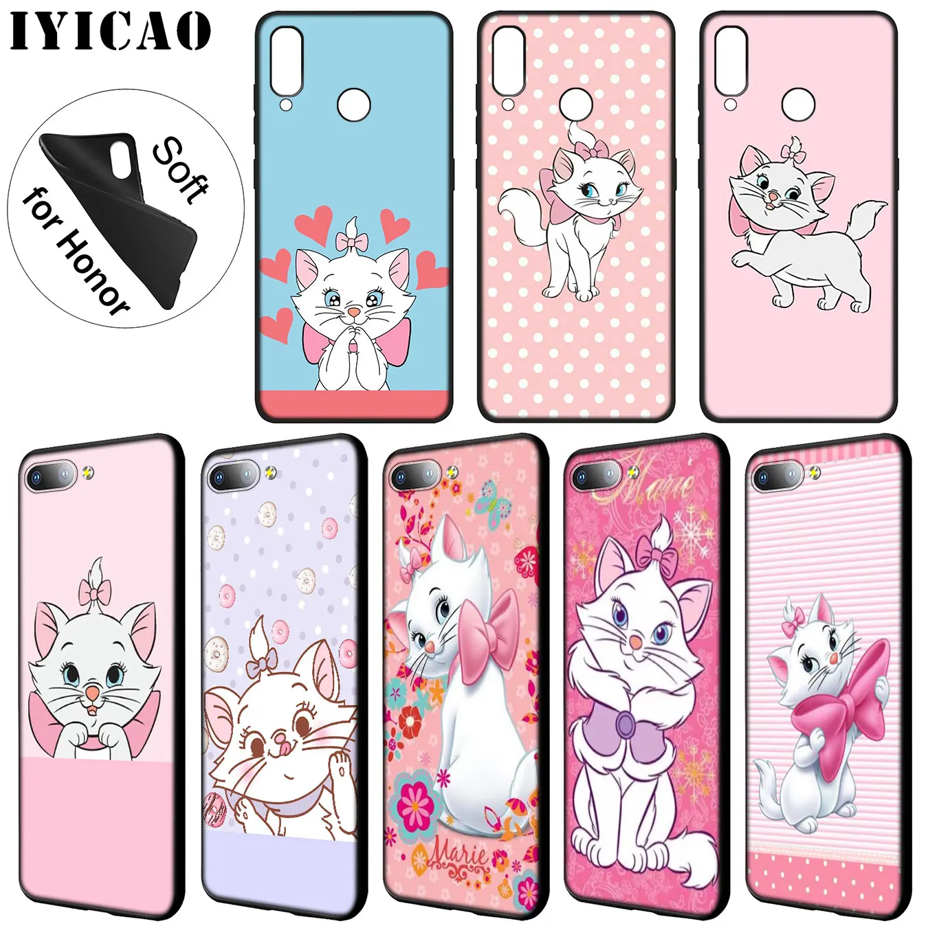 IYICAO Marie aristocrats cat Soft Silicone Phone Case for Huawei Y9 Y7 Y6 Prime 2019 Honor 20 8C 8X 8 9 9X 10 Lite 7C 7X 7A Pro
IYICAO Marie aristocrats cat Soft Silicone Phone Case for Huawei Y9 Y7 Y6 Prime 2019 Honor 20 8C 8X 8 9 9X 10 Lite 7C 7X 7A Pro
