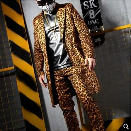 S-5XL New Male clothing Yellow leopard grain long suit pants Nightclub Men singer DJ DG stage costumes plus size formal dress
S-5XL New Male clothing Yellow leopard grain long suit pants Nightclub Men singer DJ DG stage costumes plus size formal dress