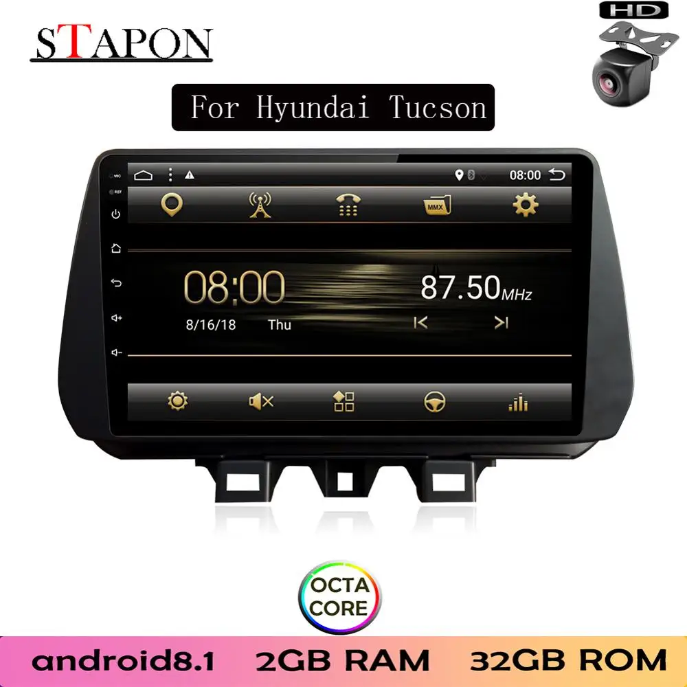 

STAPON 9inch for Hyundai Tucson 2019 Android 8.1 2GBRAM OCTA CORE Car DVD MP5 Multimedia Player with RDS Wifi Gps