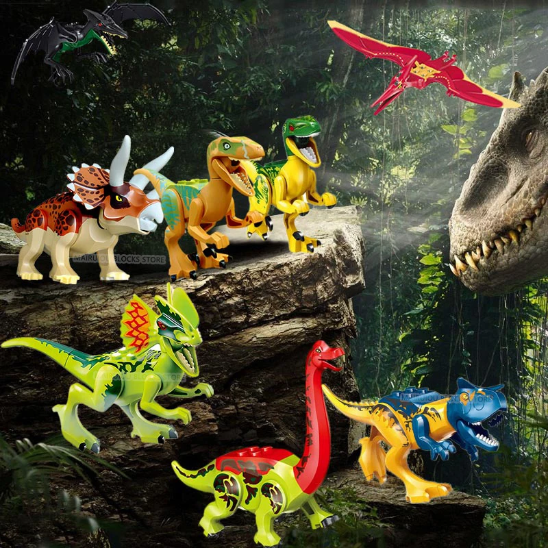 Jurassic Park Raptor Protection Triceratops Indomirus T-Rex Dinosaurs World Action Figures Building Blocks Toys for Children
Jurassic Park Raptor Protection Triceratops Indomirus T-Rex Dinosaurs World Action Figures Building Blocks Toys for Children
