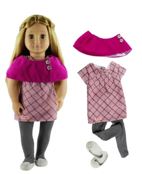 4in1 Set Doll Clothes Dress+shawl+tights+one pairs shoes for 18" American Doll Casual Clothes
4in1 Set Doll Clothes Dress+shawl+tights+one pairs shoes for 18" American Doll Casual Clothes