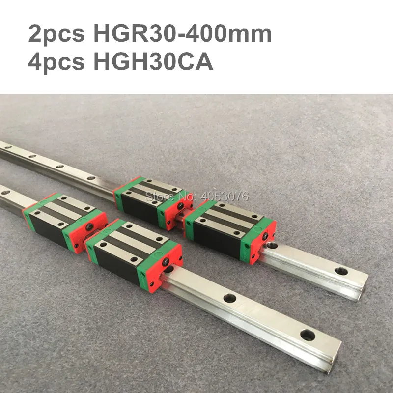 

HGR original hiwin 2 pcs HIWIN linear guide HGR30- 400mm Linear rail with 4 pcs HGH30CA linear bearing blocks for CNC parts