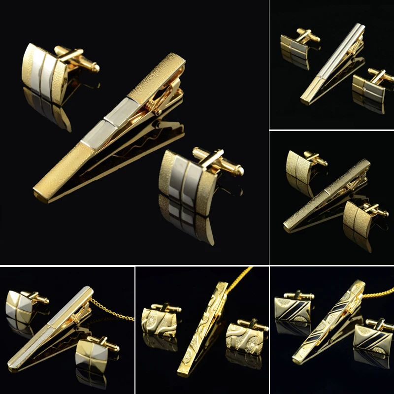 Gold Tie Clip and Cufflink Set For Men Classic Meter Tie Clips Cufflinks Sets Copper Tie Bar Golden Tie Collar Pin Jewelry
Gold Tie Clip and Cufflink Set For Men Classic Meter Tie Clips Cufflinks Sets Copper Tie Bar Golden Tie Collar Pin Jewelry