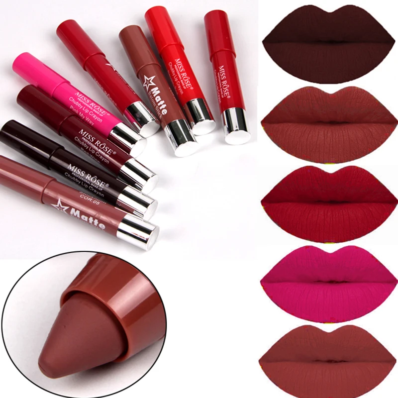 MISS ROSE Cosmetics 8 Color Brand Long Lasting Matte Nude Lipsticks Professional Maquiagem Rotated Lip Pencil Tint Rouge a Levre
MISS ROSE Cosmetics 8 Color Brand Long Lasting Matte Nude Lipsticks Professional Maquiagem Rotated Lip Pencil Tint Rouge a Levre