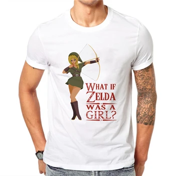 100% Cotton WHAT IF ZELDA WAS A GIRL Letter Design Printed Male Cool Tops Short Sleeve Casual T-shirts
100% Cotton WHAT IF ZELDA WAS A GIRL Letter Design Printed Male Cool Tops Short Sleeve Casual T-shirts