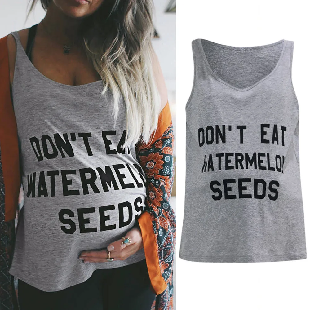 Women Fashion Letter Print Pregnancy Sleeveless Vest Tank Tops Blouse pregnant Clothes maternity clothes for pregnant women
Women Fashion Letter Print Pregnancy Sleeveless Vest Tank Tops Blouse pregnant Clothes maternity clothes for pregnant women