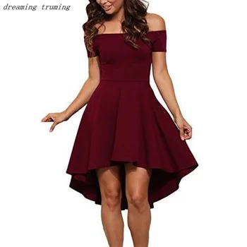 Simple High Low Burgundy Bridesmaid Dresses Stain Beach Summer A Line Dress For Wedding Party robe demoiselle d'honneur 2019
Simple High Low Burgundy Bridesmaid Dresses Stain Beach Summer A Line Dress For Wedding Party robe demoiselle d'honneur 2019