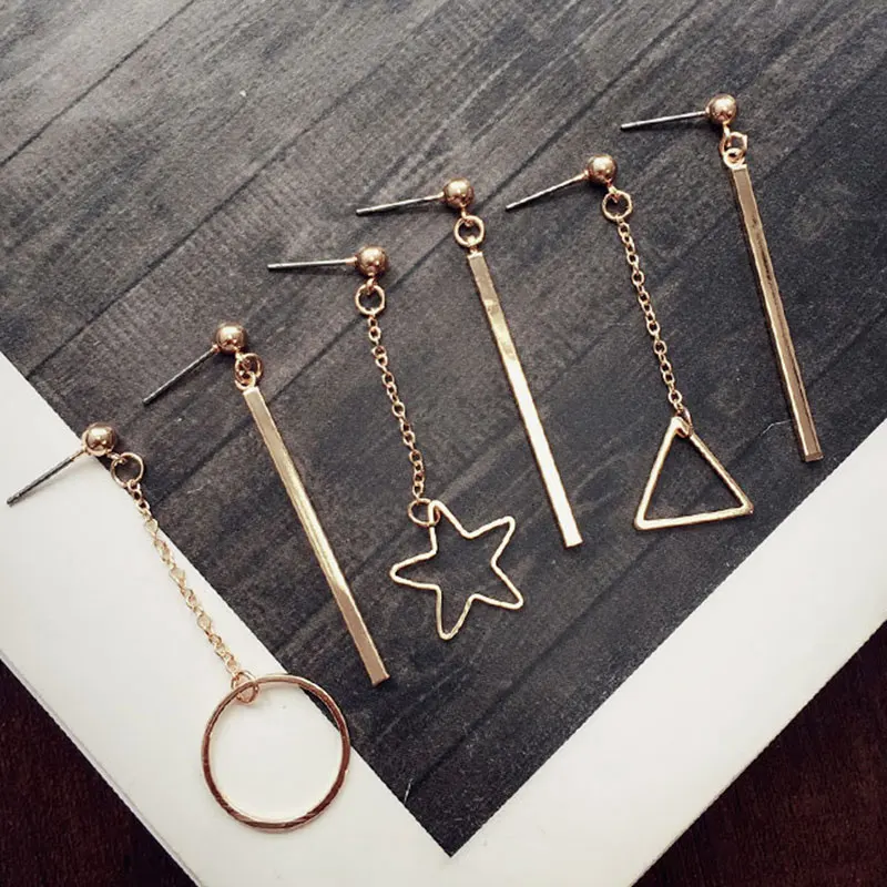 trinket asymmetric gold star triangle round geometric stud earrings silver for women female accessories jewellery brincos earing
trinket asymmetric gold star triangle round geometric stud earrings silver for women female accessories jewellery brincos earing