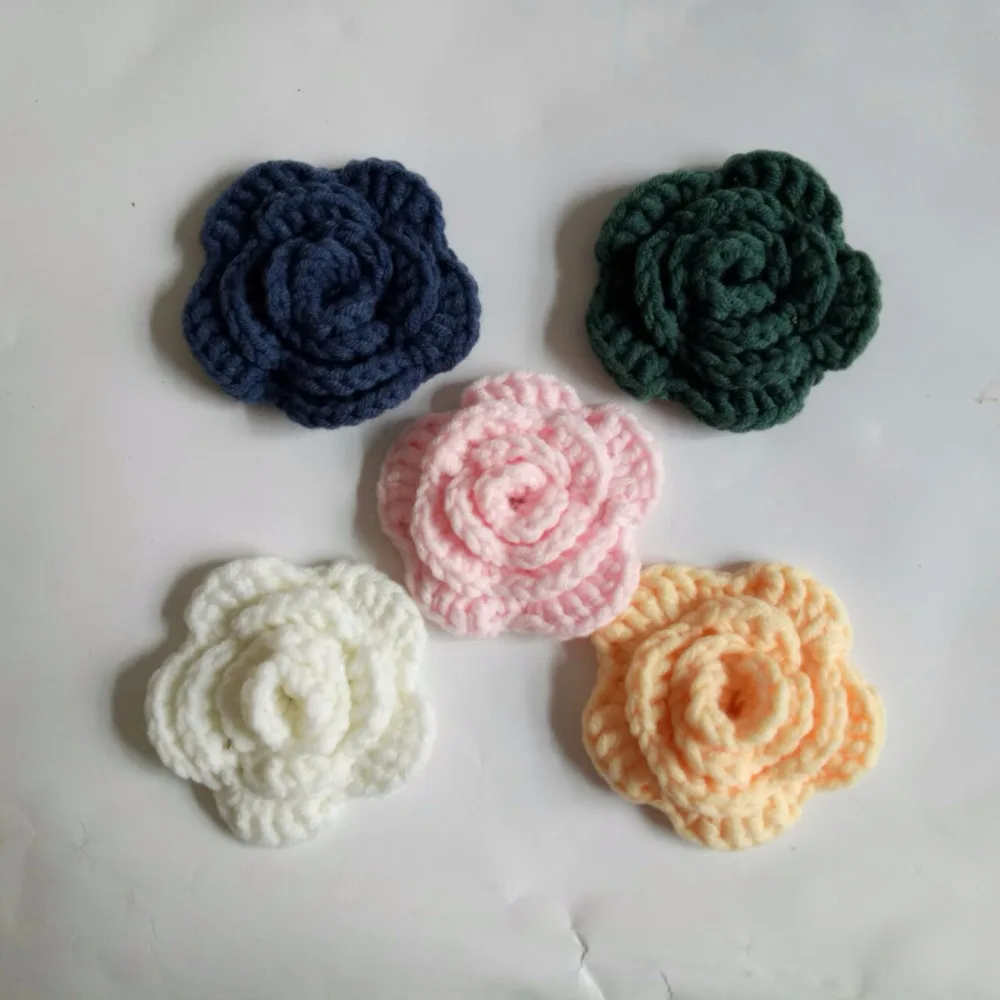 1PCS Wool Flower Fashion knitting handmade rose flower for Hair Clip Floral Barrette Headwear hair Ornament accessories Crochet
1PCS Wool Flower Fashion knitting handmade rose flower for Hair Clip Floral Barrette Headwear hair Ornament accessories Crochet