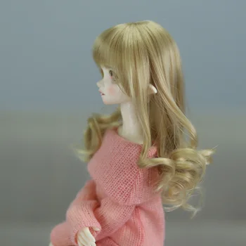 BJD wigs long curly wave hairs with bangs gold color hairs for 1/6 1/4 1/3 BJD DD SD hairs for dolls doll accessories 
BJD wigs long curly wave hairs with bangs gold color hairs for 1/6 1/4 1/3 BJD DD SD hairs for dolls doll accessories
