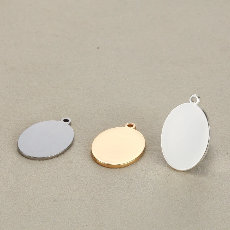 20pcs Diy jewelry accessories Elliptic smooth stainless steel blank oval pendants 16 * 21 mm customizable trademark
20pcs Diy jewelry accessories Elliptic smooth stainless steel blank oval pendants 16 * 21 mm customizable trademark