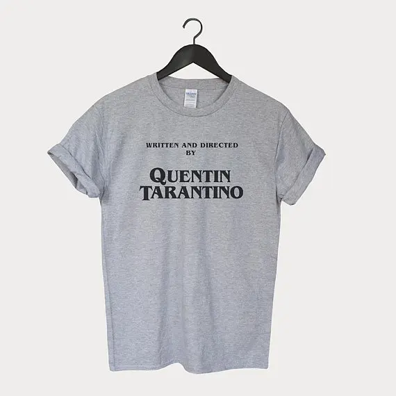 Футболка Тарантино написанная Квентин топ унисекс Tumblr 90 рубашка больше размеров
