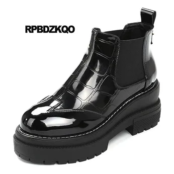 shoes luxury platform patent leather chunky round toe chelsea genuine booties high heel black women boots winter 2018 slip on
shoes luxury platform patent leather chunky round toe chelsea genuine booties high heel black women boots winter 2018 slip on