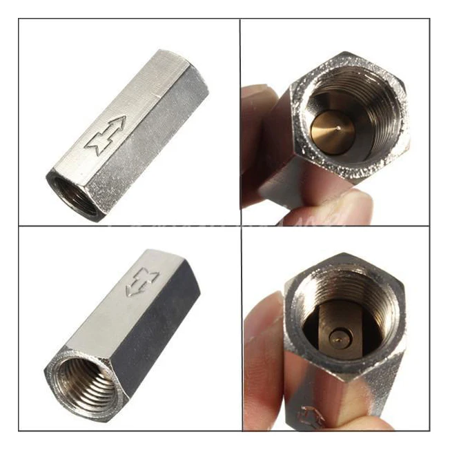 KSOL Brass 1/4'' Threaded BSPP Female Full Port One Way Air Check Gas Oil Water Valve | Обустройство дома