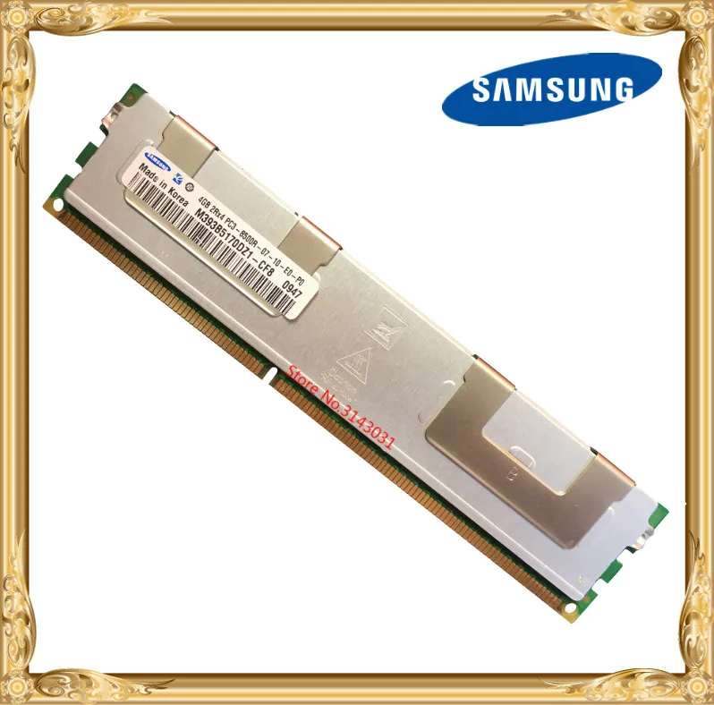 Серверная память Samsung DDR3 4 ГБ 8 1066 МГц ECC REG регистр DIMM RAM 240pin 8500 4G|memory ddr3 4gb|server memory