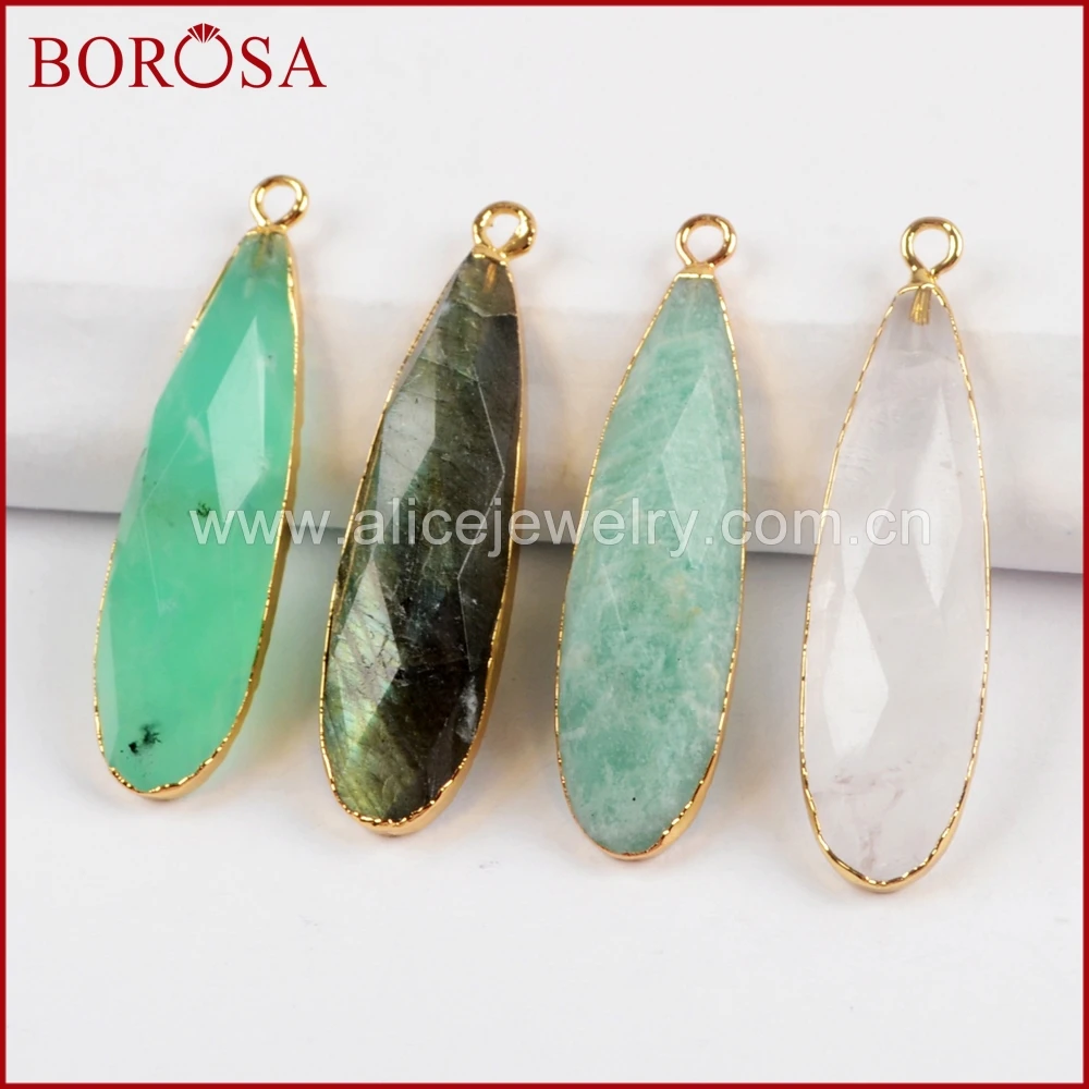 BOROSA 5PCS Gold Color White Quartz Crystal Labradorite Teardrop Faceted Charms Gems Pendant Beads Jewelry for Necklace G1524
BOROSA 5PCS Gold Color White Quartz Crystal Labradorite Teardrop Faceted Charms Gems Pendant Beads Jewelry for Necklace G1524