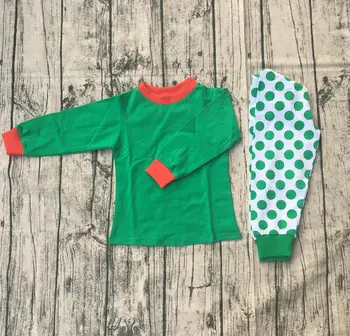 new design green white dot baby pajamas children christmas sleeping wear cheap factory price pajamas
new design green white dot baby pajamas children christmas sleeping wear cheap factory price pajamas