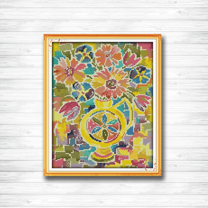 The romantic colorful chrysanthemum flower 14CT 11CT Cross Stitch Needlework Set Embroidery kits chinese cross stitch Home decor
The romantic colorful chrysanthemum flower 14CT 11CT Cross Stitch Needlework Set Embroidery kits chinese cross stitch Home decor