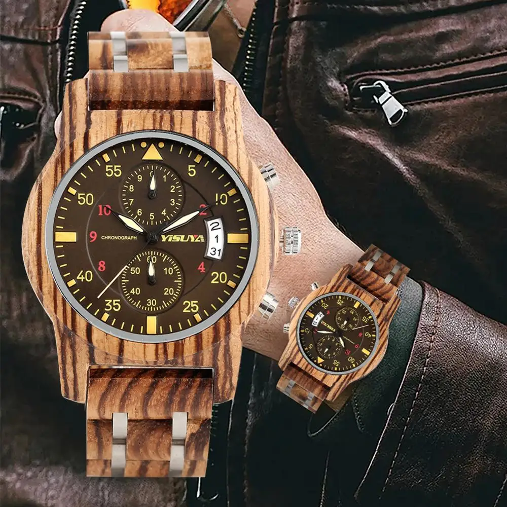 Unique Full Wood Watches Men Quartz Sport Handmade Lightweight Wrist Watch Five-pin Chronograph Dial Clock Male reloj hombre
Unique Full Wood Watches Men Quartz Sport Handmade Lightweight Wrist Watch Five-pin Chronograph Dial Clock Male reloj hombre