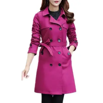 Women Spring Autumn Trench Coat with Belt Women Long Sleeves Turn-down Collar Double Breasted Coat Overcoat Women Slim Outwear
Women Spring Autumn Trench Coat with Belt Women Long Sleeves Turn-down Collar Double Breasted Coat Overcoat Women Slim Outwear