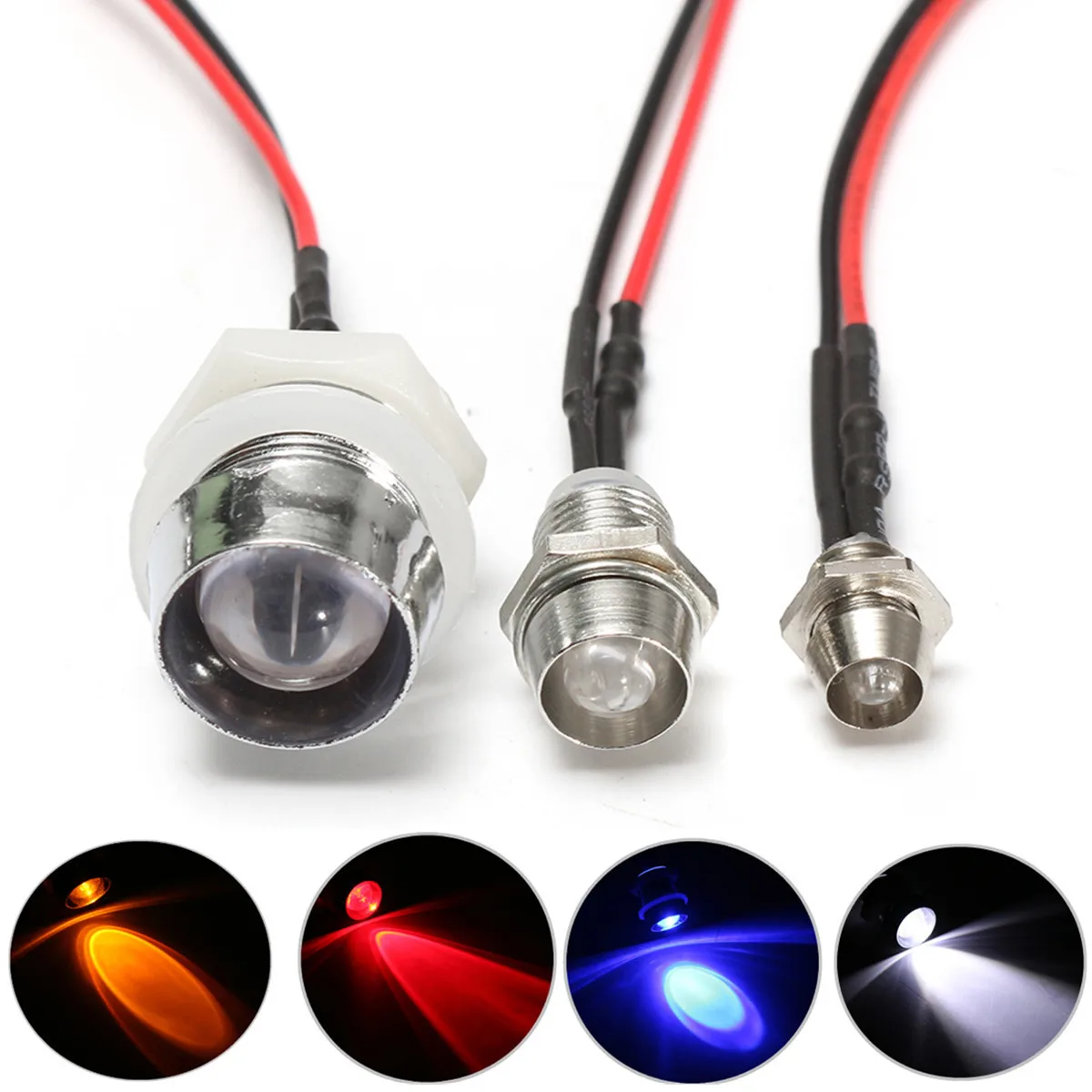 10x 3mm/5mm/10mm 12V Pre-Wired Constant LED Brightness Water Clear Led Bulbs Cable Prewired Led Lamp Metal Holders
10x 3mm/5mm/10mm 12V Pre-Wired Constant LED Brightness Water Clear Led Bulbs Cable Prewired Led Lamp Metal Holders
