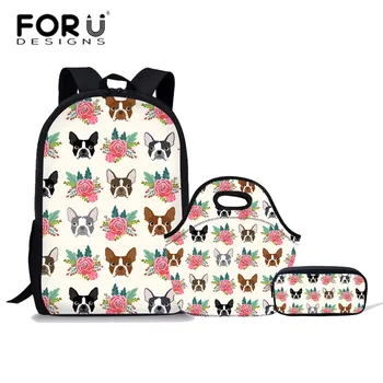 FORUDESIGNS 3Pcs/set Boston Terrier Printing Children School Bags Girls Primary Notebook Orthopedic Satchel Backpacks Mochila
FORUDESIGNS 3Pcs/set Boston Terrier Printing Children School Bags Girls Primary Notebook Orthopedic Satchel Backpacks Mochila