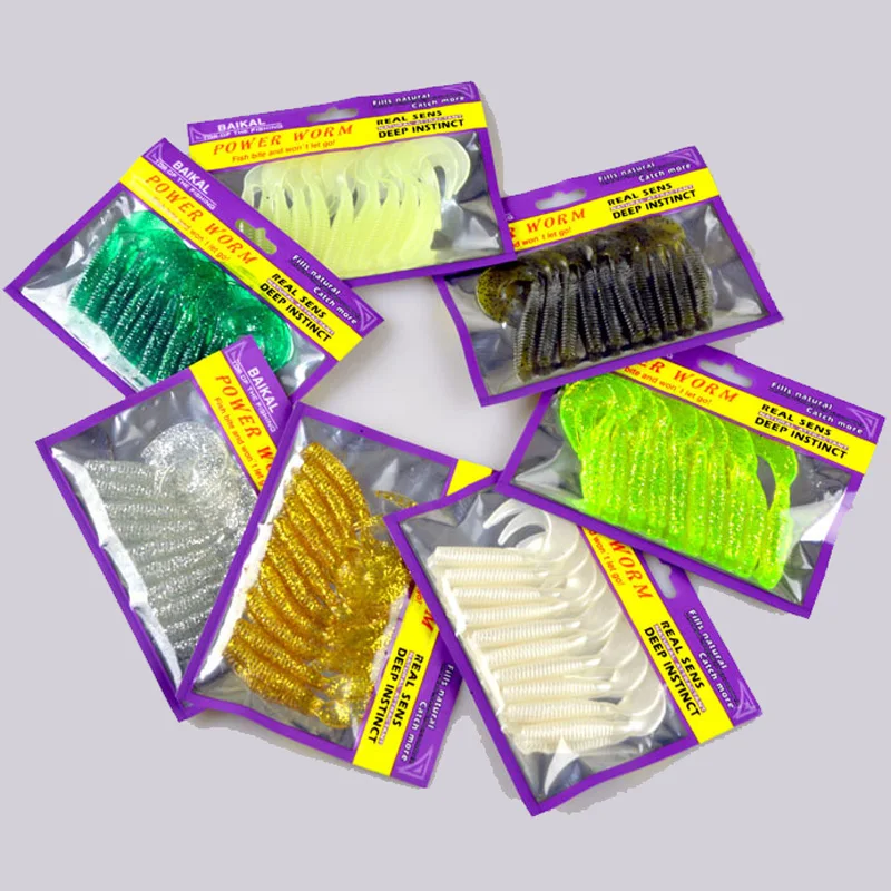 

10pcs/lot 7cm soft bait sea fishing tackle wobbler jigging fishing lure silicone bait soft worm shrimp jerkbait silicone fish