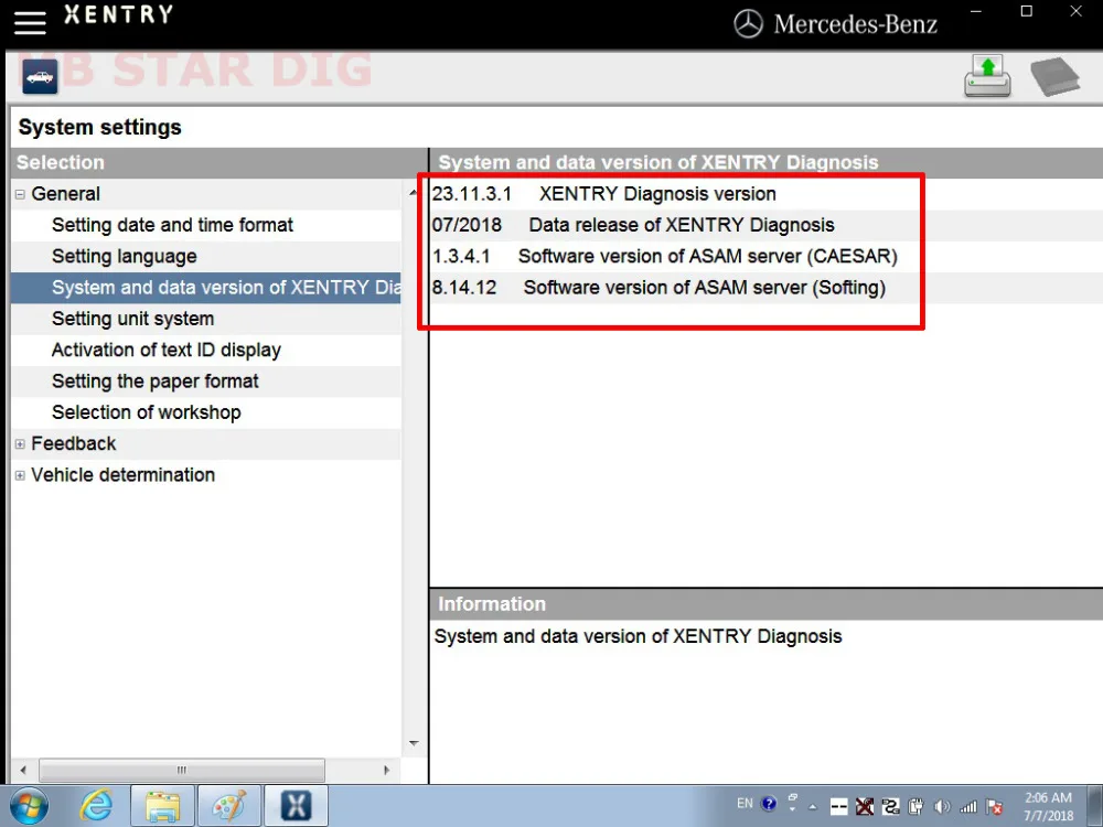 2018.7 XENTRY SOFTWARE FOR C4 DISPLAY 6