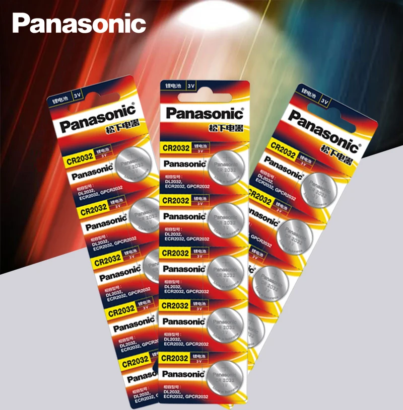 Panasonic Original 15pcs/lot cr 2032 Button Cell Batteries 3V Coin Lithium Battery For Watch Remote Control Calculator cr2032
Panasonic Original 15pcs/lot cr 2032 Button Cell Batteries 3V Coin Lithium Battery For Watch Remote Control Calculator cr2032