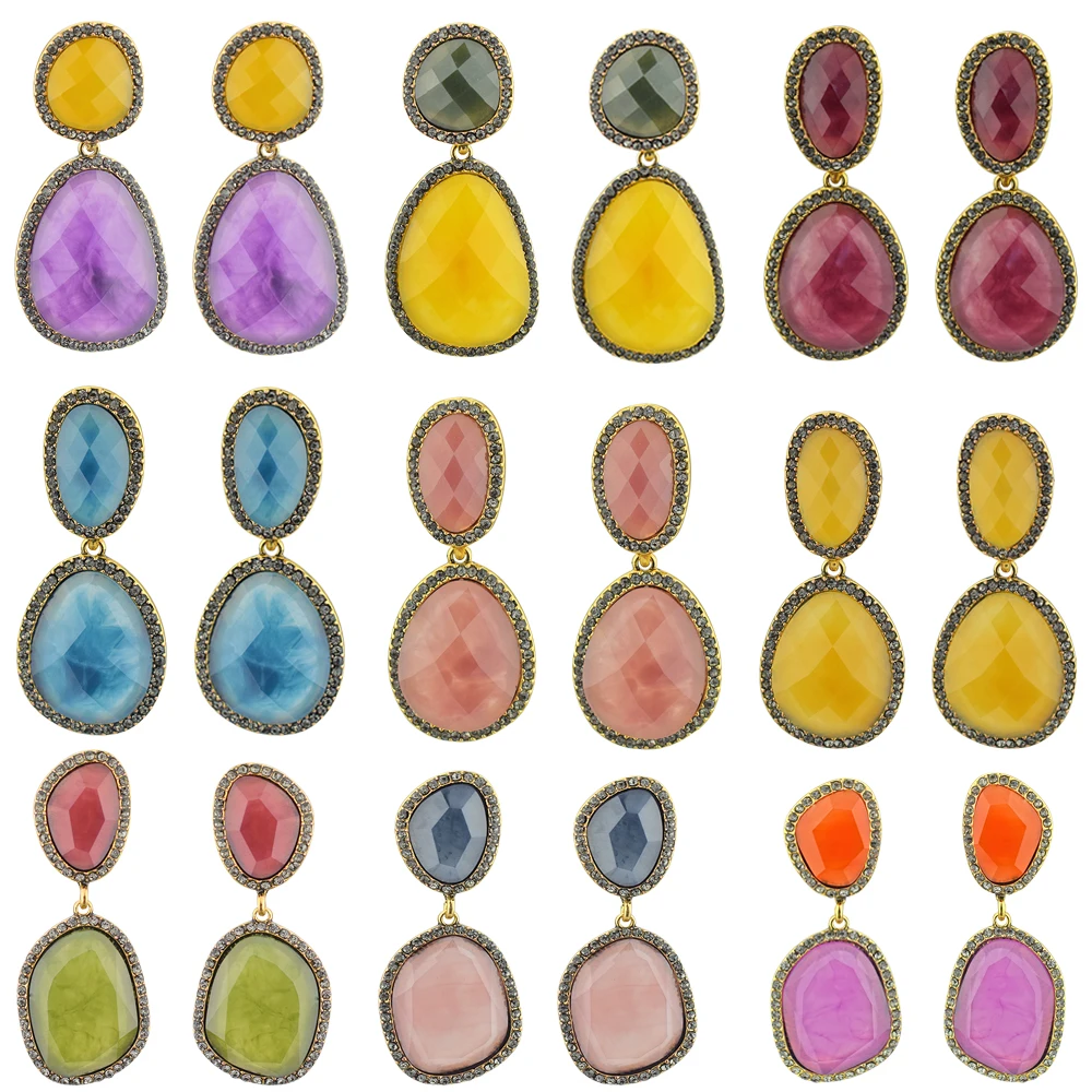 SHCXGQN Multicolor Stone Earrings for Women Rhinestone Vintage Gold Drop Earings Female Long Earrings 2018 Jewelry Accessories
SHCXGQN Multicolor Stone Earrings for Women Rhinestone Vintage Gold Drop Earings Female Long Earrings 2018 Jewelry Accessories