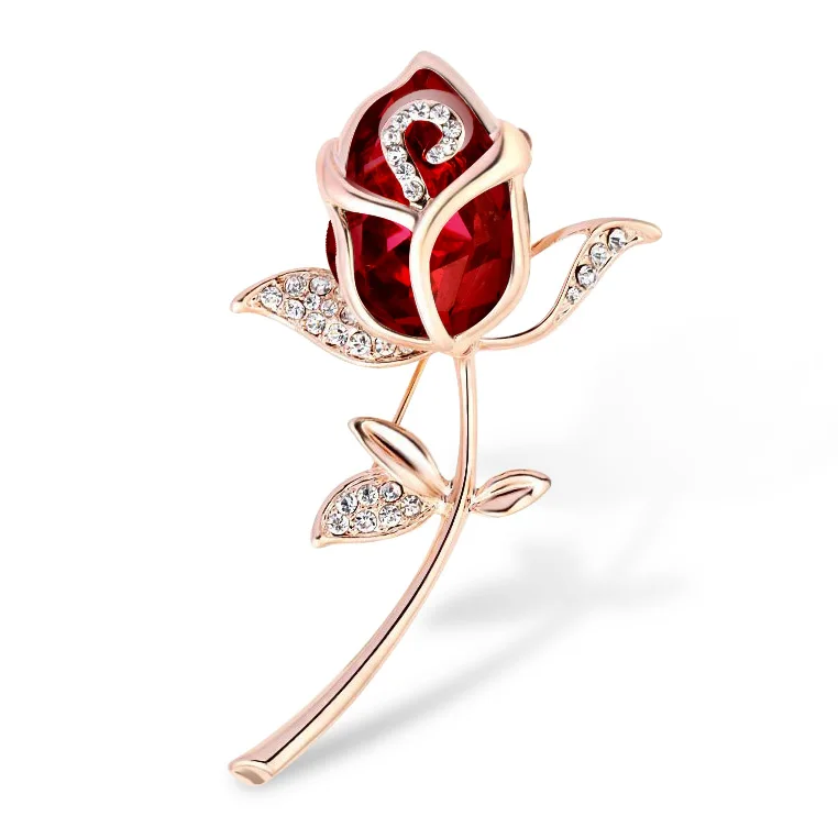 Crystal Rose Flower Brooch Pin Rhinestone Alloy Rose Gold Brooches Birthday Gift Garment Accessories
Crystal Rose Flower Brooch Pin Rhinestone Alloy Rose Gold Brooches Birthday Gift Garment Accessories