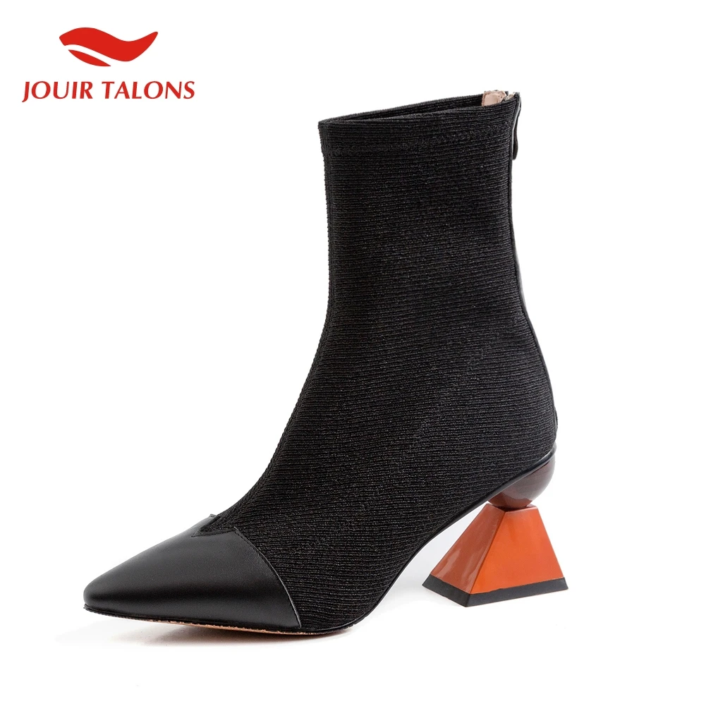 Fashion Brand Design Genuine Leather Knitting Boots Chunky Heels Boots Woman Shoes Women Sexy Sock Boots Shoes Woman Boots
Fashion Brand Design Genuine Leather Knitting Boots Chunky Heels Boots Woman Shoes Women Sexy Sock Boots Shoes Woman Boots