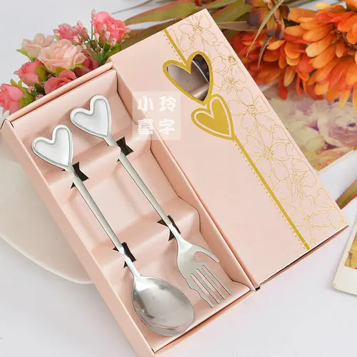 100SETS/LOT Wholesale Wedding Favors Party Gifts Valentine's LOVE Heart Coffee Spoon Fork Set Stainless Steel Tableware
100SETS/LOT Wholesale Wedding Favors Party Gifts Valentine's LOVE Heart Coffee Spoon Fork Set Stainless Steel Tableware