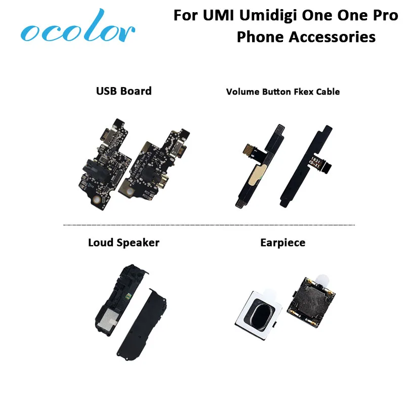 Ocolor для UMI Umidigi One Pro Кнопка громкости кабель USB зарядная плата Громкий Динамик