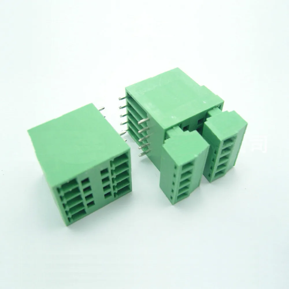 3.81mm Pitch 5 Pins x 2 PCB Screw Terminal Blocks, Plug + Right Angle Pin Header, 12 units a pack
3.81mm Pitch 5 Pins x 2 PCB Screw Terminal Blocks, Plug + Right Angle Pin Header, 12 units a pack