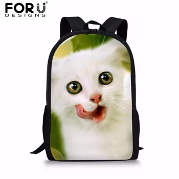 FORUDESIGNS Women Backpack for Teenage Girls School Backpack Bag Cute 3D Animal White Cat Brand Designer Student Bagpack Women
FORUDESIGNS Women Backpack for Teenage Girls School Backpack Bag Cute 3D Animal White Cat Brand Designer Student Bagpack Women