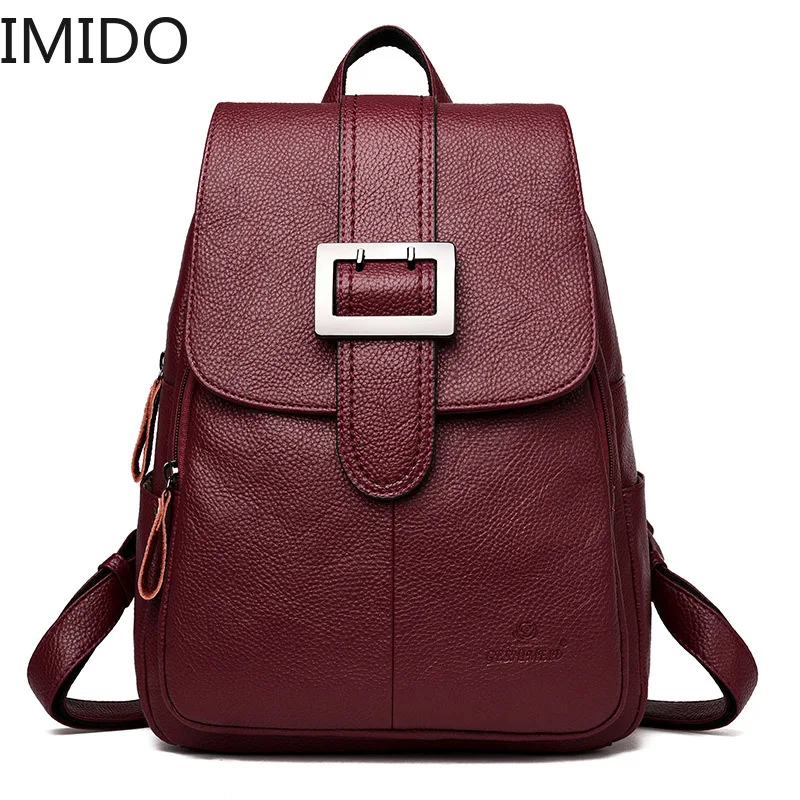 2019 Women Leather Backpacks Female Large Capacity Travel Backpack for Girls School Backpacks Sac A Dos Vintage Belt Back Pack
2019 Women Leather Backpacks Female Large Capacity Travel Backpack for Girls School Backpacks Sac A Dos Vintage Belt Back Pack
