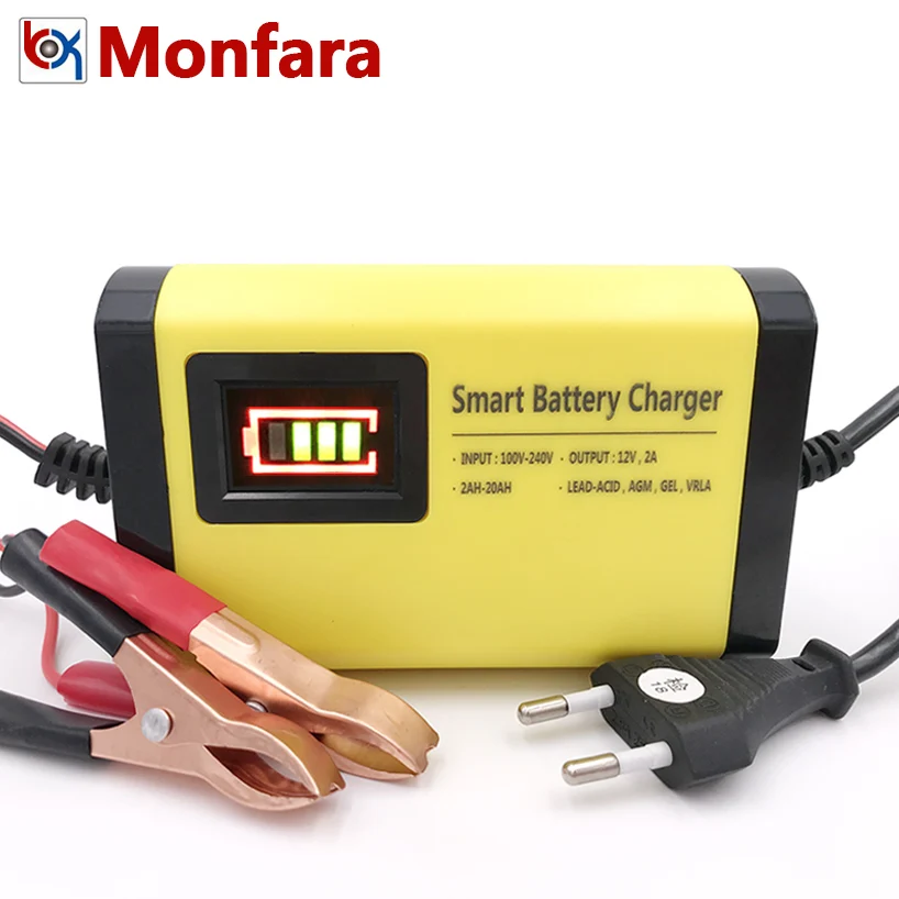 12 V Auto Motocicleta Cargador Automático De Batería Gel De Plomo mejor en
